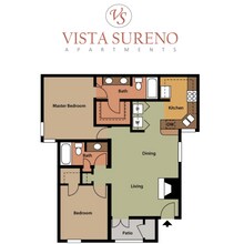 Two-Bedrooms, Two-Bathrooms (AR) 2034 floor plan